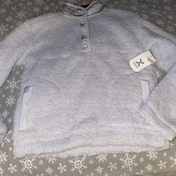 Xersion Sherpa Fleece Little & Big Girls Long Sleeve Quarter-Zip Pullover Jefferson blue 