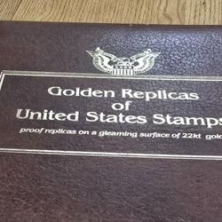 Golden replicas of United States stamps 
