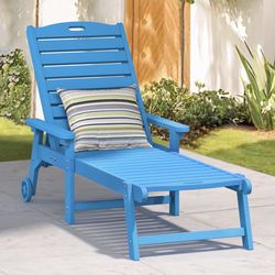 Navy blue HDPS adjustable lounger