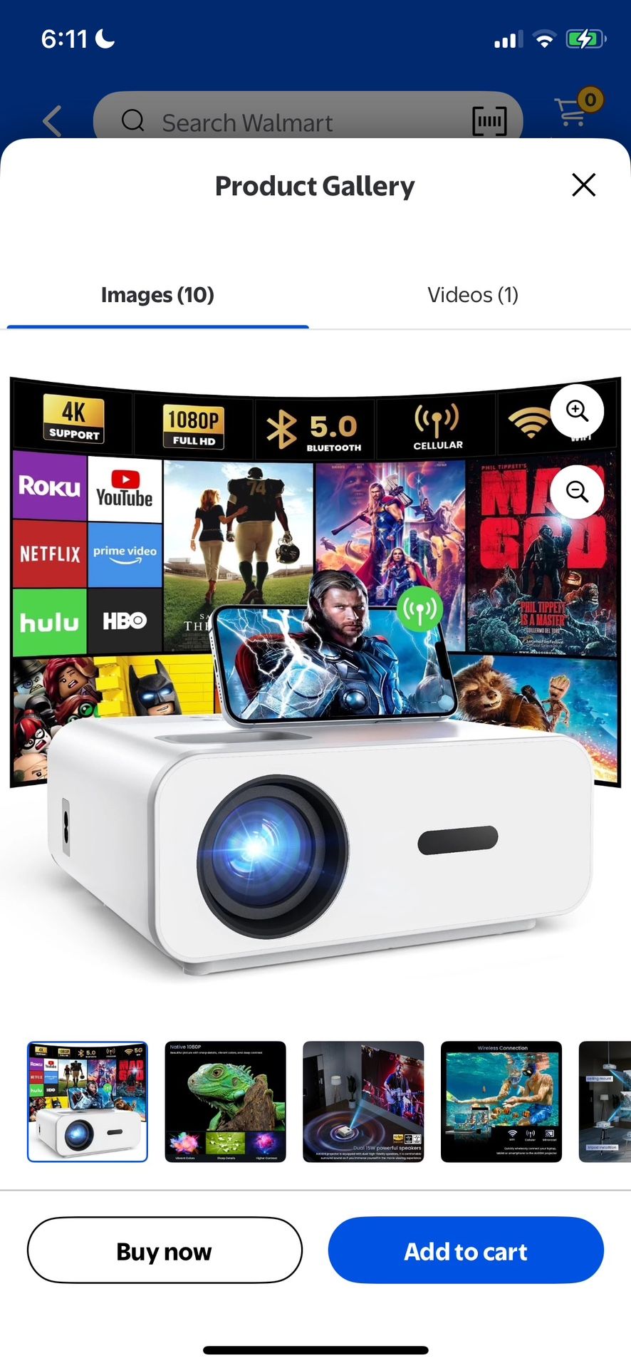 Bluetooth And USB Projector