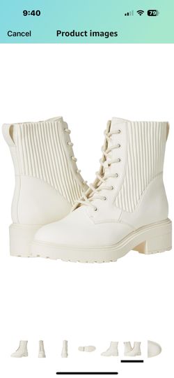 Women’s Combat Boot, White Women’s Summer Fall Combat Boots