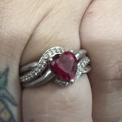 Sterling Silver/Ruby Ring