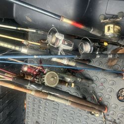 12  Various Fishing Rods and Reels Price is Firm!Not Seperating! 