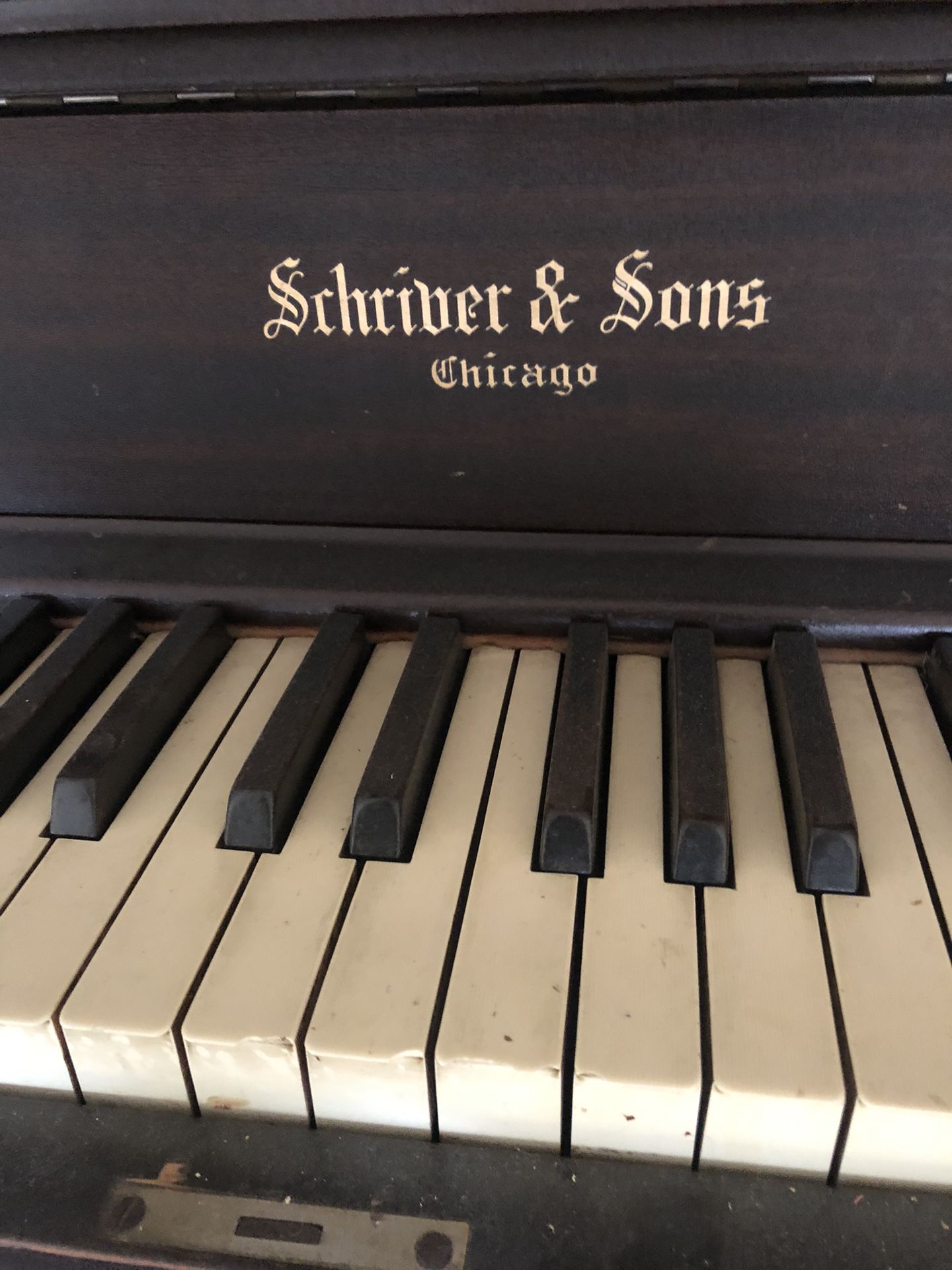 Upright Schriver & Sons Chicago Piano