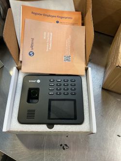 UAttend RE2000 Biometric Time Clock For Employees – Fingerprint + PIN Punching, Wi?Fi Cloud Time & Attendance System With Offline Storage, Payroll-Rea