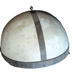 2 Fiberglass and Brass Dome Shells / Fire pit Cover, Yard Décor etc. - 49" Diameter