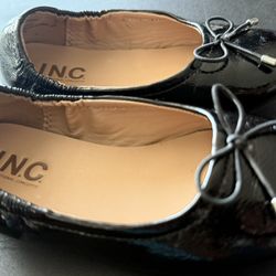INC International Concepts Black Flats with Decorative Bow