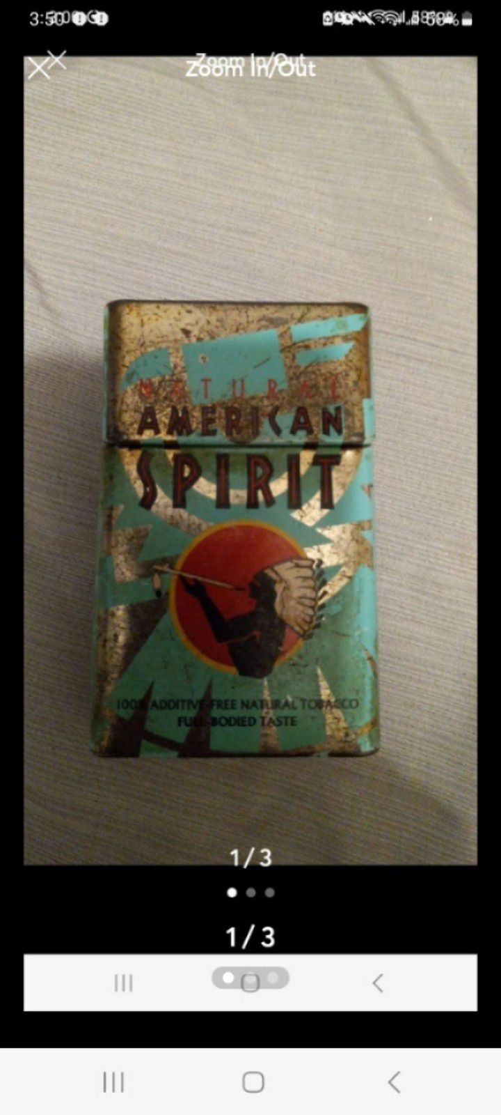 Vintage American Spirit Tin