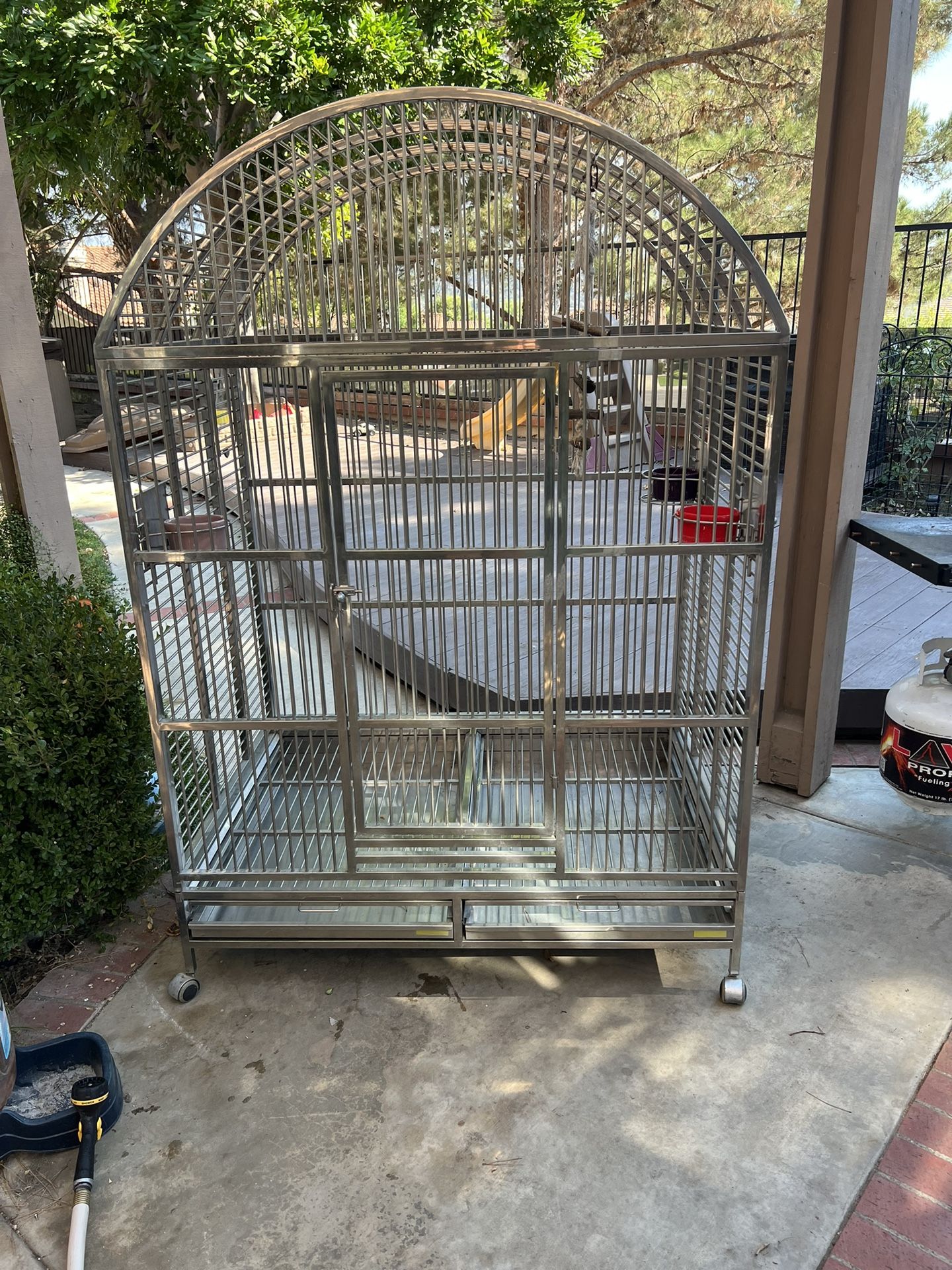 “STAINLESS STEEL” LARGE BIRD CAGE