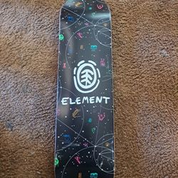 ELEMENT SKATEBOARDS THE ALL SPACED OUT LOGO SKATEBOARD DECK SIZE 7.75