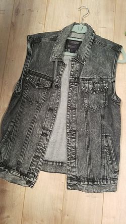 21 men's denim vest - small