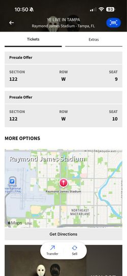 2 KANYE WEST TICKETS  SEC 122  - Friday JUNE 26, 2026