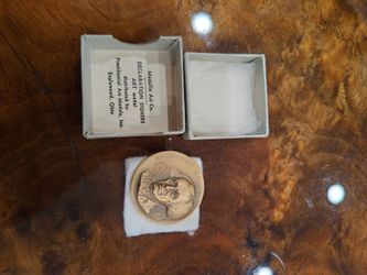 Vintage 1960s Medallic Art Co. Elbridge Gerry Solid Bronze Medal w/ Original Box