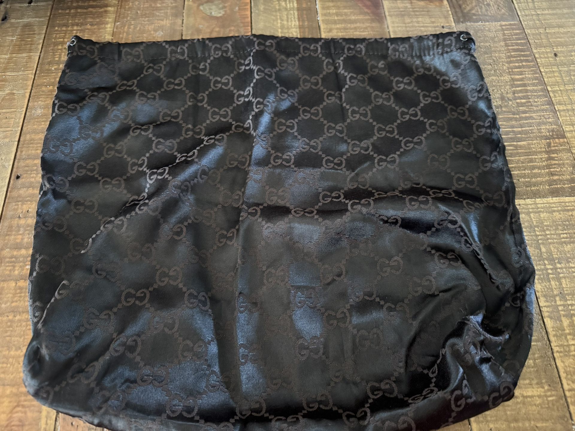 Authentic Gucci Satin GG signature Drawstring Dust Bag Cover 18" X 20"