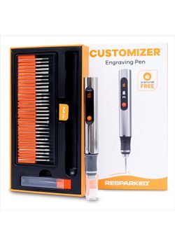 Resparked Customizer Engraving Pen Ultimate Cordless Portable Tool for Artists & DIYers - Engrave 50+ Surfaces - Beginner Friendly - Rechargeable - Fr