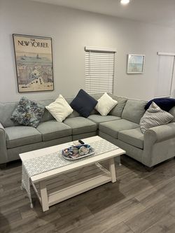 Coastal blue 3 pc sectional