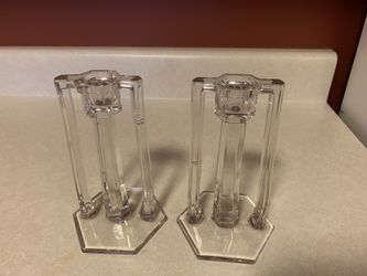 Glass candle holders