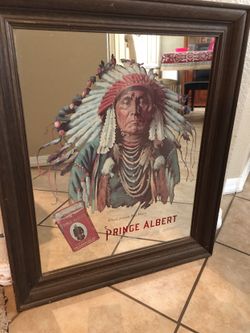 Vintage Prince Albert Cigarettes Mirror .