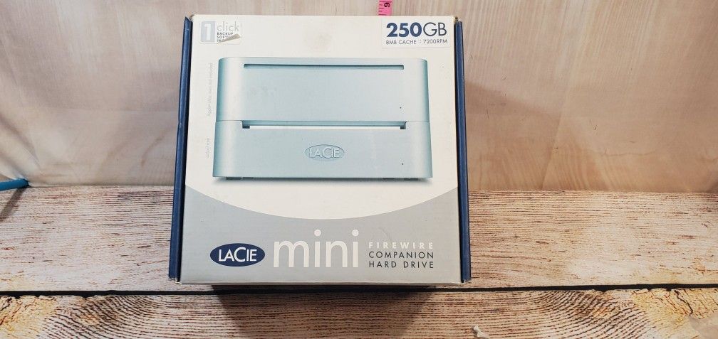 @CHV. LACIE MINI FIREWIRE FIRE WIRE 250GB PORTABLE HARDWARE HARD DRIVE