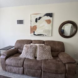 Leather Dual Reclining Couch 