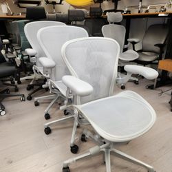 🔥BRAND NEW!🔥HERMAN MILLER AERON REMASTERED SIZE A - B - C MINERAL CHAIRS SATIN ALUMINUM POSTURE-FIT SL ADJUSTABLE ARMS SEAT ANGLE REAR TILT LIMITER 