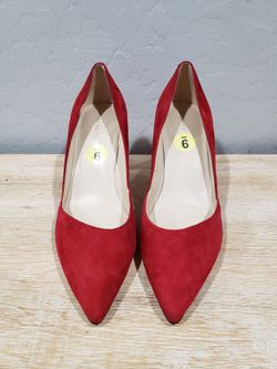 NWOB! MARC FISHER Women's Tuscany Suede Pump (9M) Red 