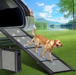 71" Long x 17" Wide Pet Dog Ramp with Non Slip Surface New, Open Box 250 Pound Capacity