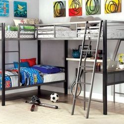 Triple Twin Bunk Bed - Mattress Sold Separate 