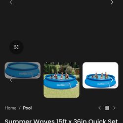 BRAND NEW Never Used 15FT Quick Set® Pool Size: 15' × 36"