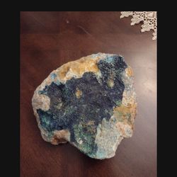 Malachite Azurite, Approximately 6 Inches In Diameter And 2 Inches In Thickness