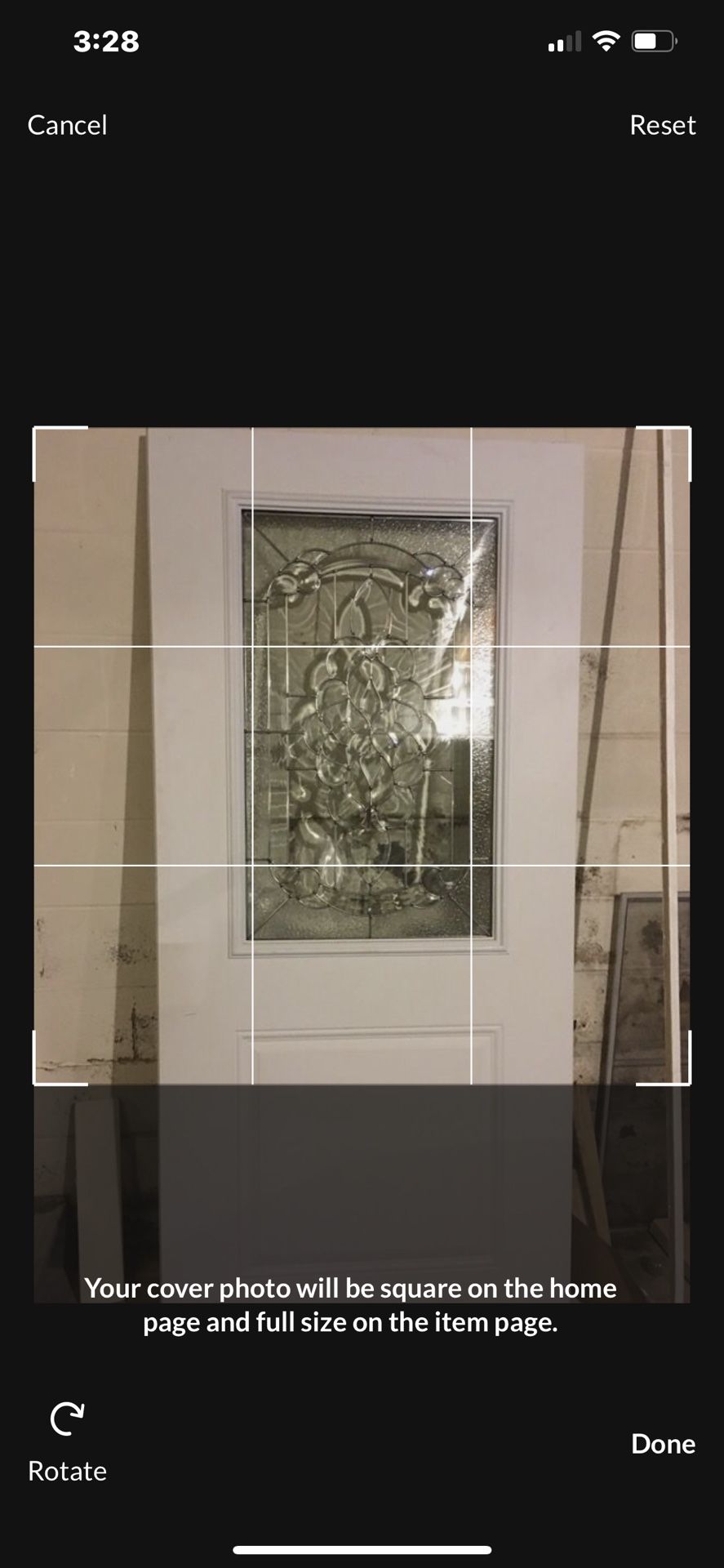 36" exterior door One Side Of Glass Broken