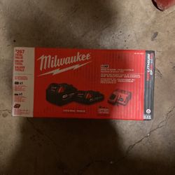 Milwaukee M18 18-Volt Lithium-Ion Starter Kit with One 5.0 Ah and One 2.0 Ah Battery and Charger