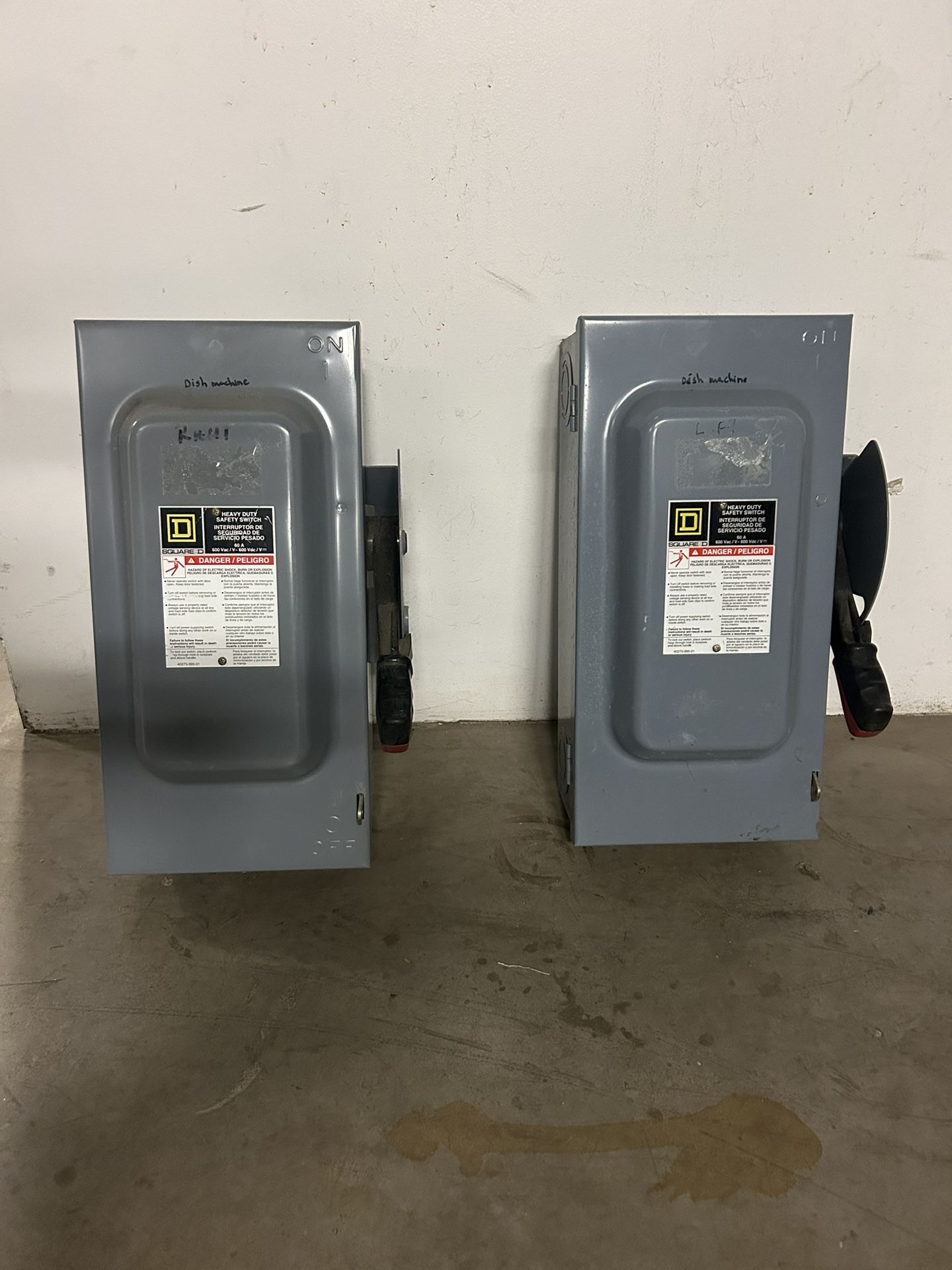 Square D HU362 60A  Safety Switches