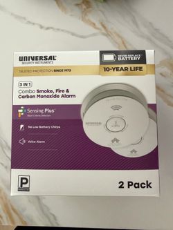 UNIVERSAL 3 IN 1 Combo Smoke, Fire & Carbon Monoxide Alarm