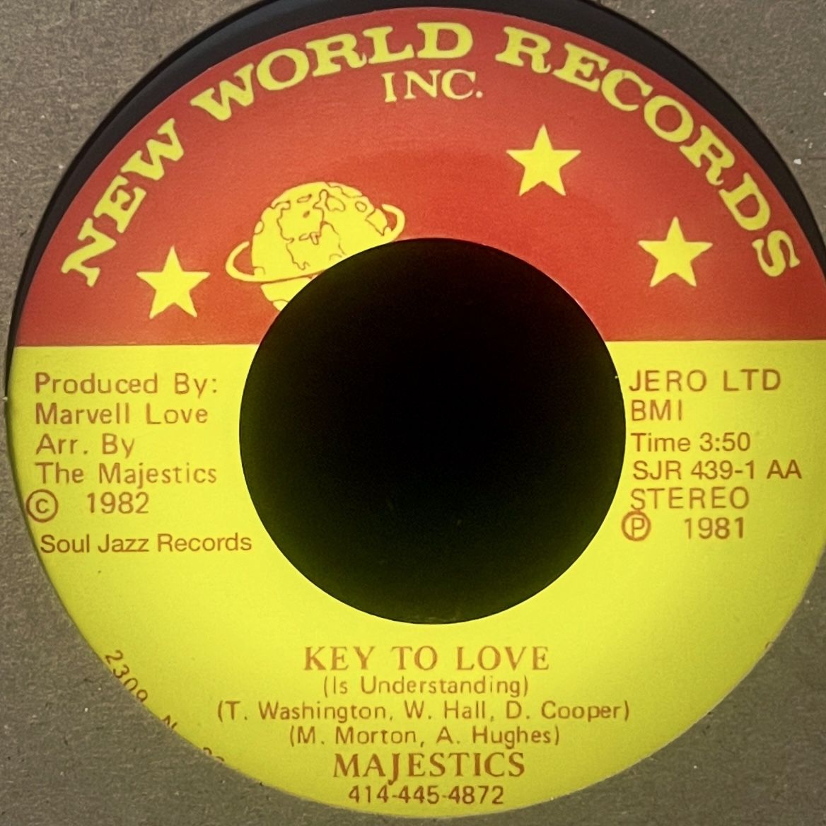 KEY TO LOVE - MAJESTICS 7’ RECORD RARE SWEET SOUL 45 RARE SOUL 45 LOW RIDER OLDIES