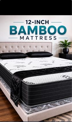 BRAND NEW 12 INCH KING SIZE ALL FOAM BAMBOO MATTRESS/FAST DELIVERY