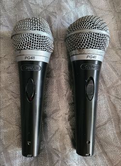 Shure PG48 dynamic mic x 2