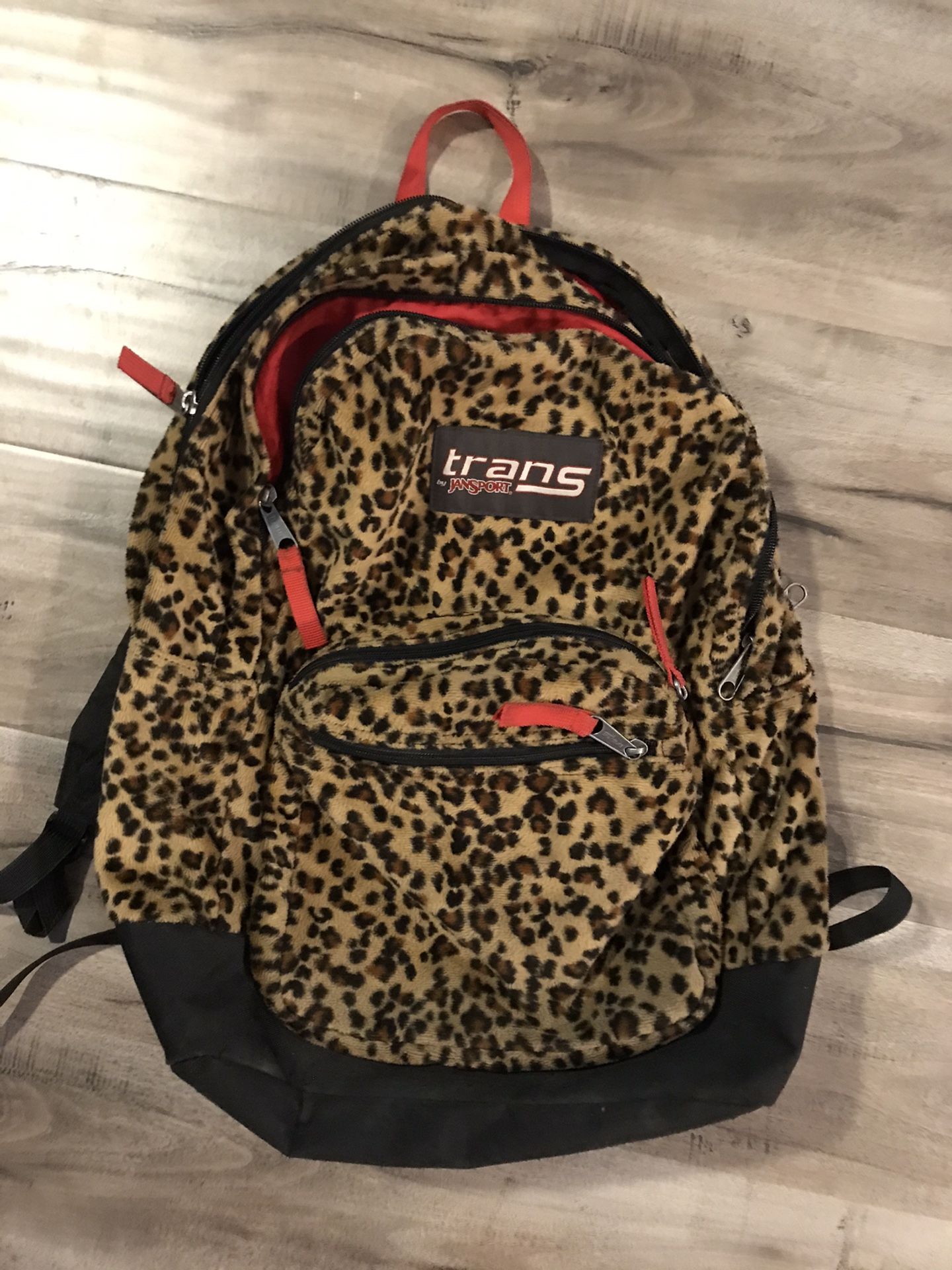 Leopard jansport backpack