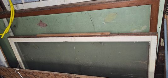 Free Vintage wood frames with glass panels.