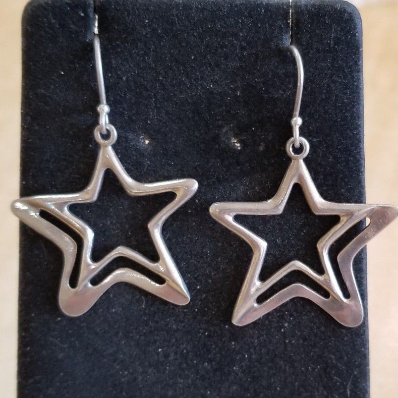 Sterling Silver Star Earrings