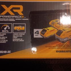 1x XR 20V 8ah Battery- 1x XR 20V4ah Battery And Fast Charger