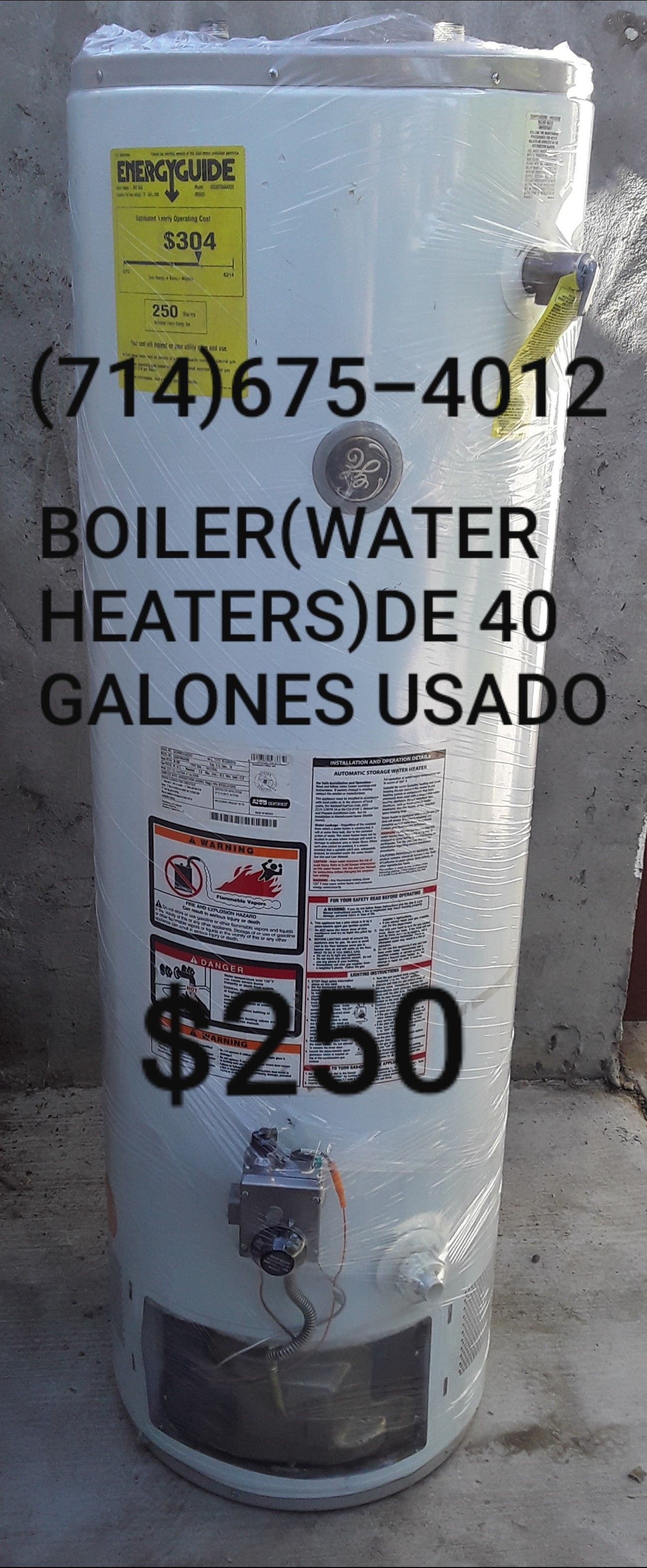 BOILER(WATER HEATERS)DE 40 GALONES USADO DE LA MARCA GENERAL ELECTRIC!!!!!!