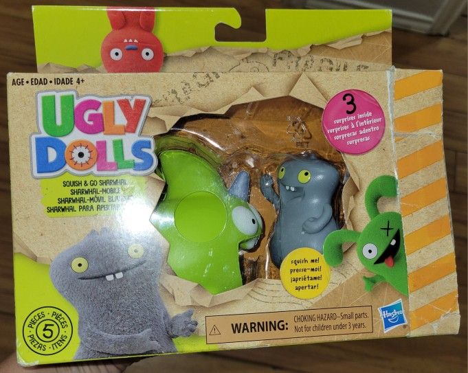 Ugly Dolls Squish & Go Sharwhal Ugly Dolls Toy 3 Surprises Inside New