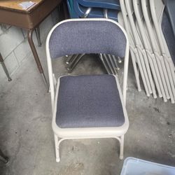Padded Folding Chair White Metal Frame Lot of 40