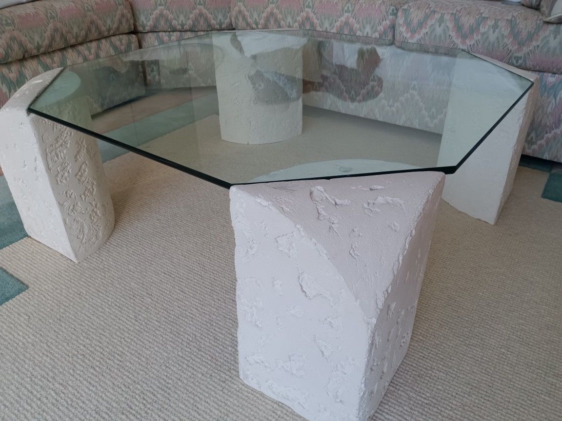 Glass Top Living Room Coffee Table