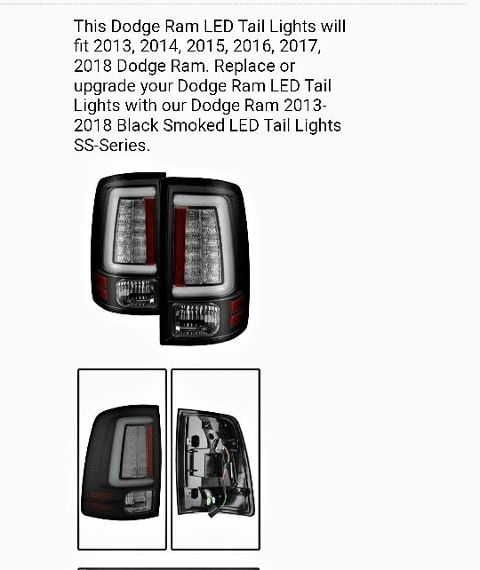 Smoked Taillights For Ram