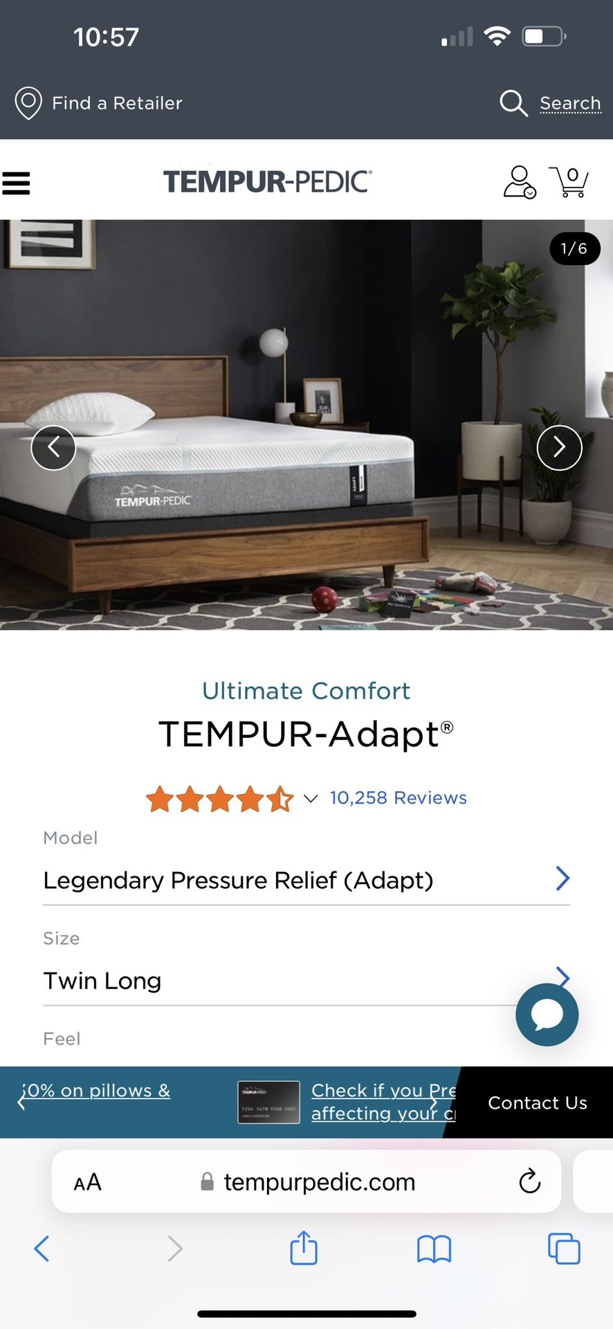 Temperpedic Twin Xl Mattress Like New. Just Moved No Room For It. Paid A lot. Selling For $300
