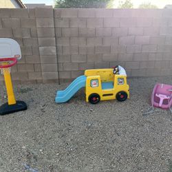 Little Tikes Toddler Backyard Playset - Slide, Hanging Swing and Basketball Hoop