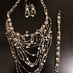 Necklace, Earrings And Bracelet Set