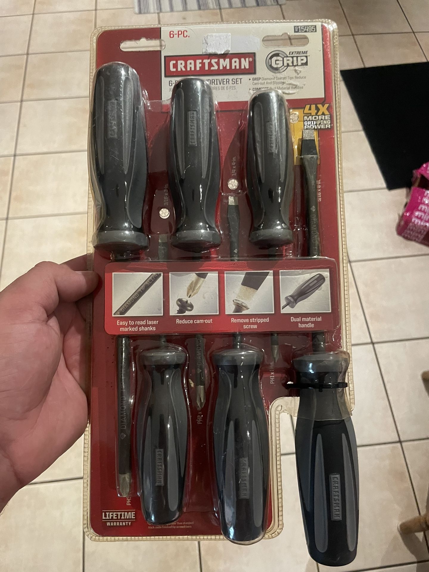 Craftsman 6 pc Diamond tip flat and phillips screwdriver set this is Craftsman professional $40 these are quality screwdrivers made by craftsman